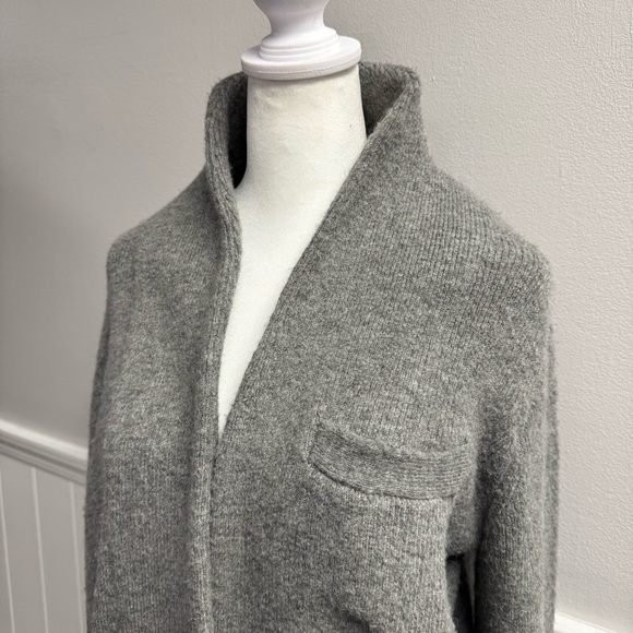 J. Crew Cocoon Knit Sweater Blazer Button Heather Graphite Gray Grey Medium M - Picture 4 of 11